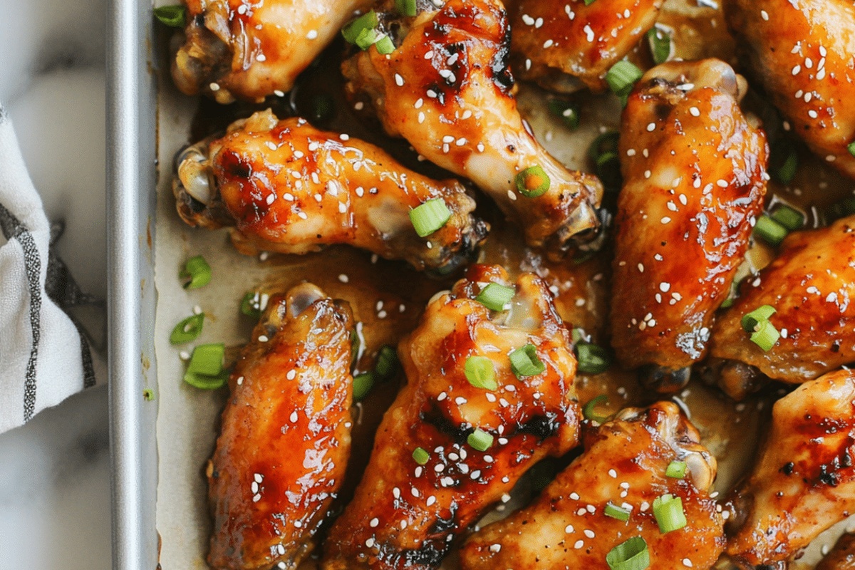 Sticky Honey Garlic Chicken Wings Recipe