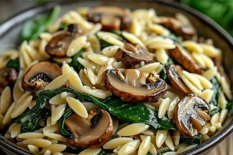 Spinach Mushroom Orzo Recipe