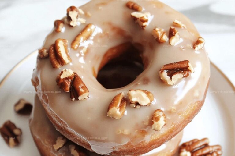 Glazed Maple Pecan Donuts Recipe