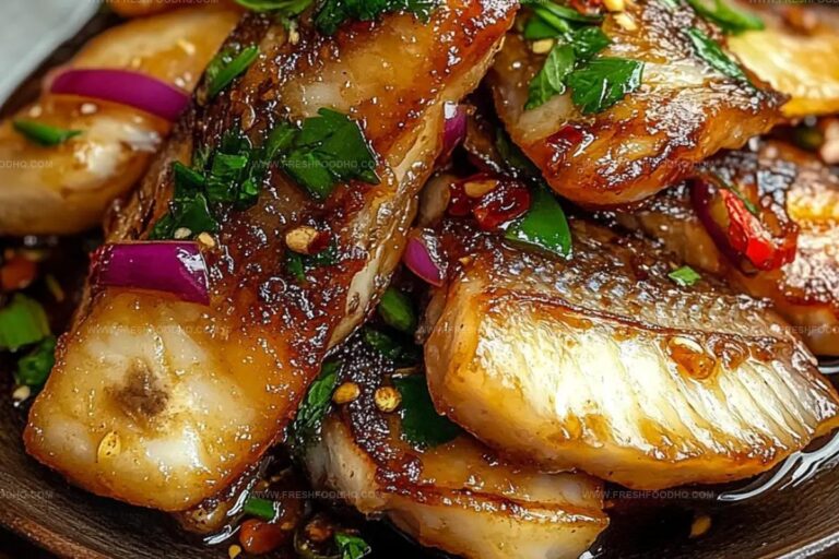 Ginger Onion Fried Sea Bass Recipe