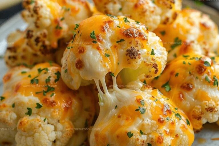 Cheesy Cauliflower Bites Recipe