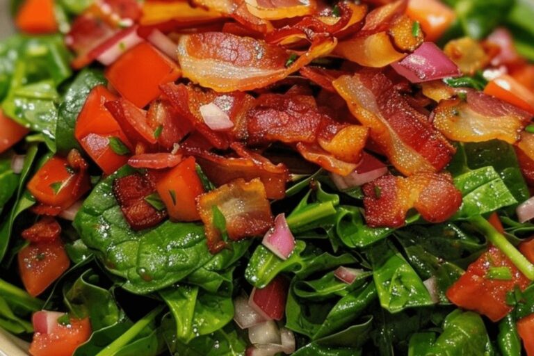 Spinach Salad with Warm Bacon Dressing Recipe
