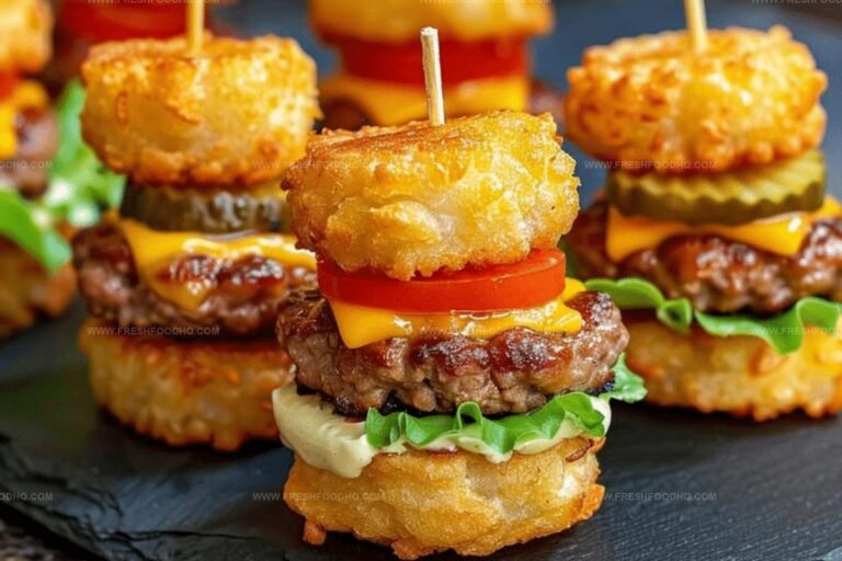 Mini Tater Tot Cheeseburgers Recipe