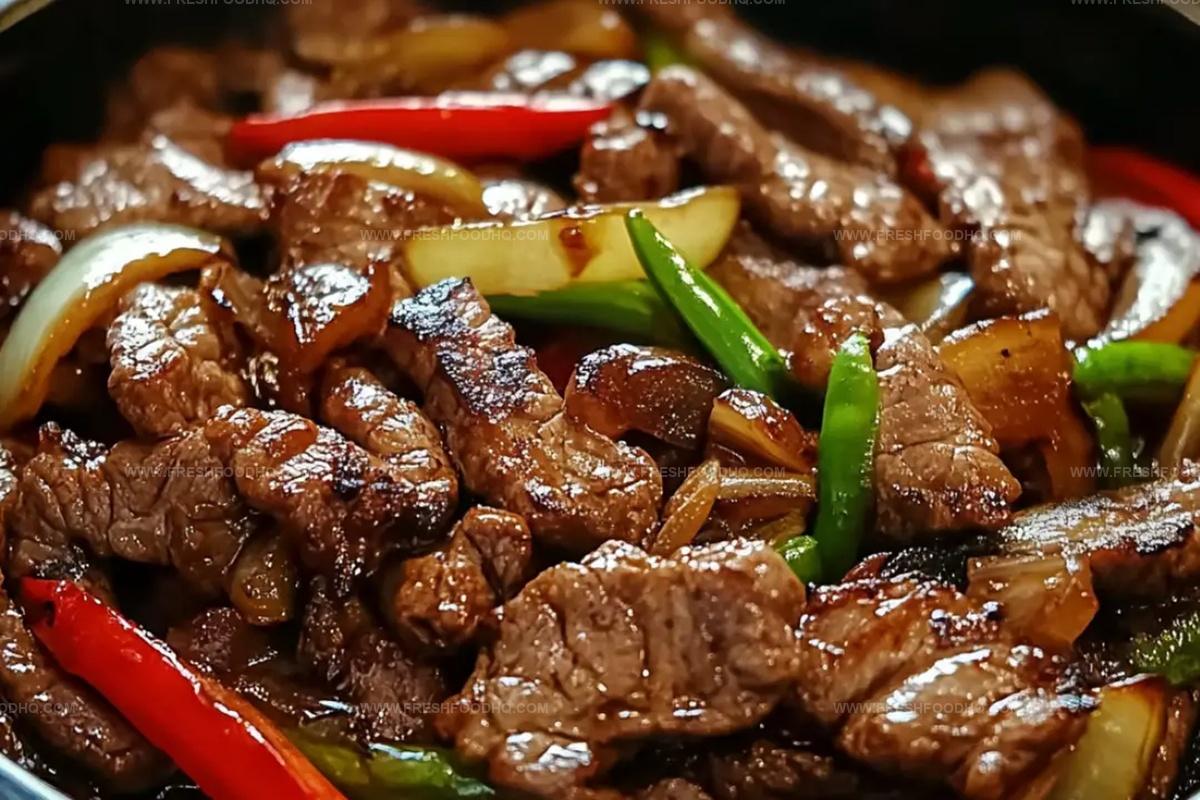 Fiery Chinese Pepper Steak With Onions Recipe