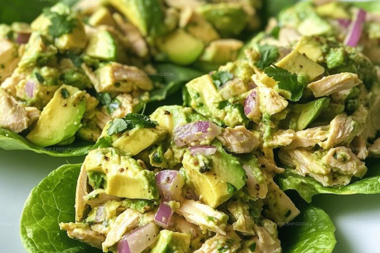 Avocado Chicken Salad Lettuce Wraps Recipe