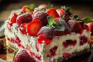 Strawberry Cream Cheese Icebox Cake Recipe