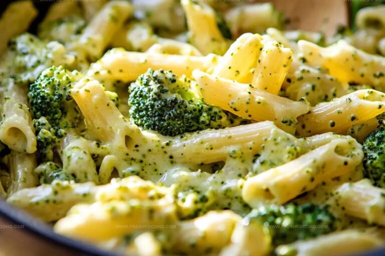 One-Pot Broccoli Cheese Pesto Pasta Recipe