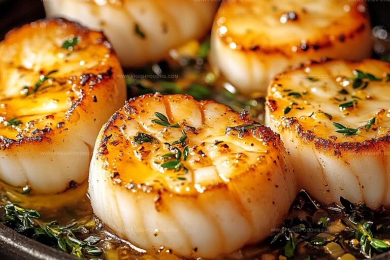 Garlic Butter Baked Scallops Recipe
