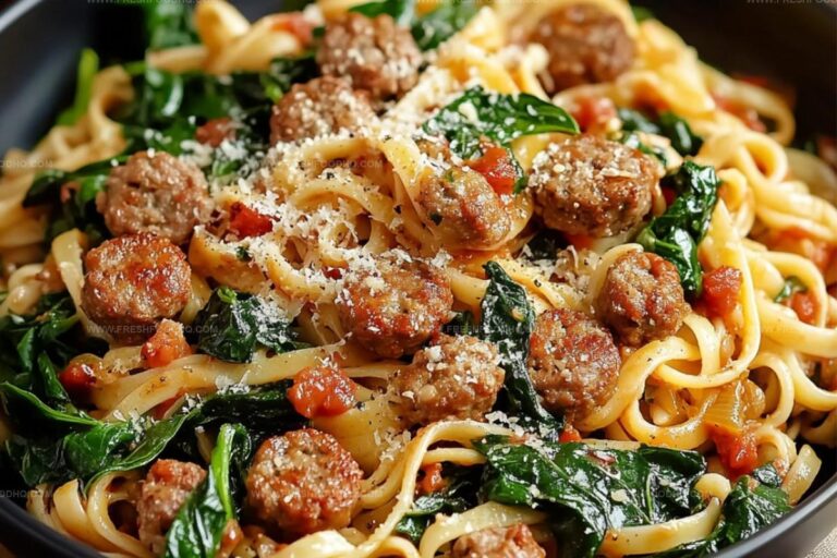 30-Minute Italian Sausage Pasta With Spinach Recipe