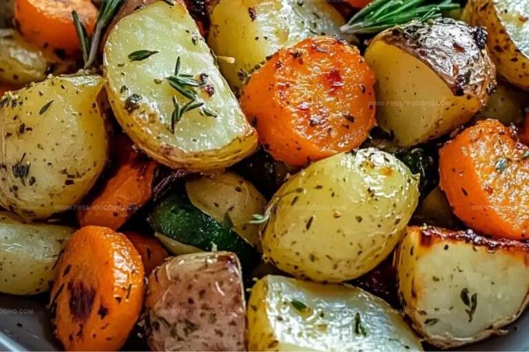 Garlic Herb Roasted Potatoes, Carrots, And Zucchini Recipe