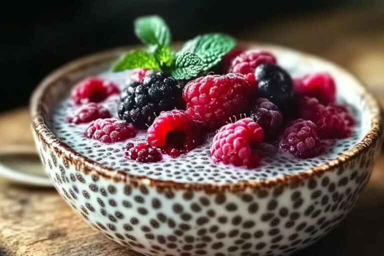 Tropical Chia Seed Bliss With Coconut Milk And Berries Recipe