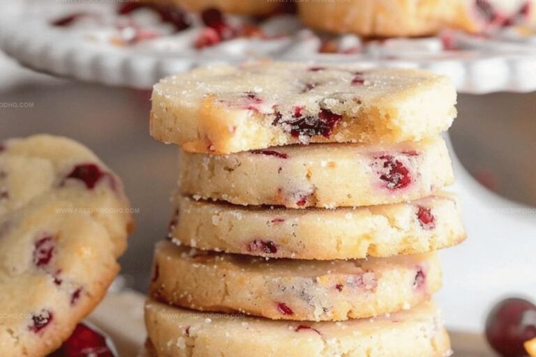 Cranberry Orange Shortbread Cookies Recipe