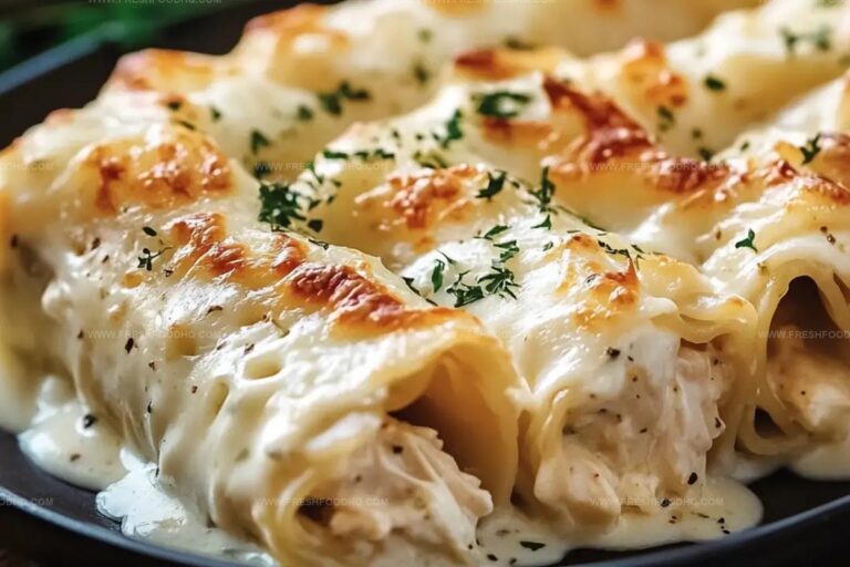 Chicken Alfredo Lasagna Rolls Recipe