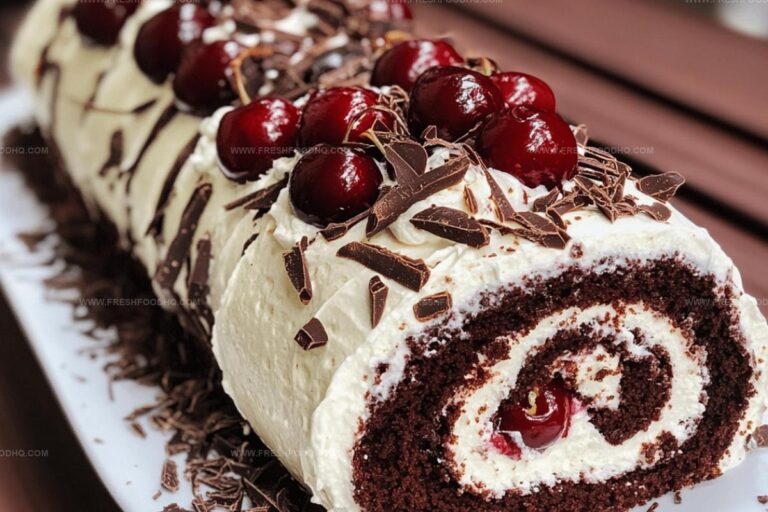 Black Forest Roll Cake Recipe