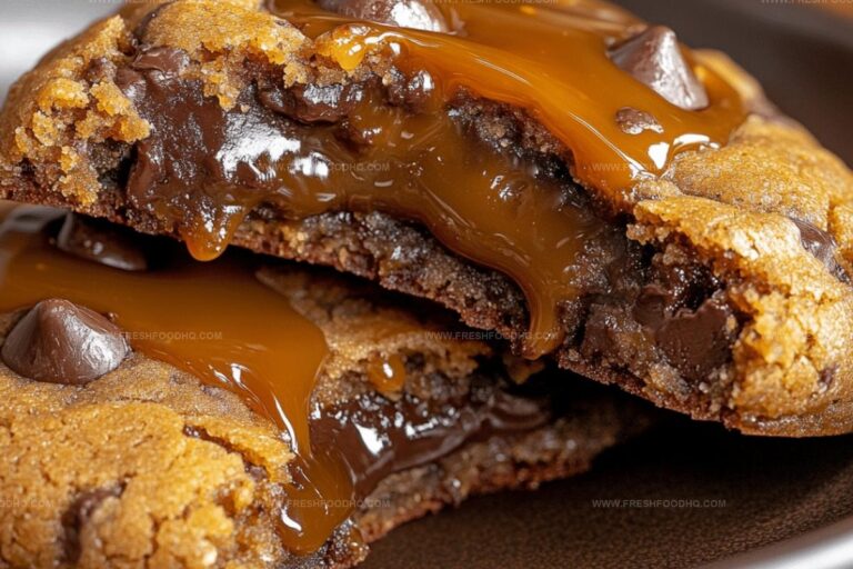 Caramel Stuffed Chocolate Chip Cookies Recipe