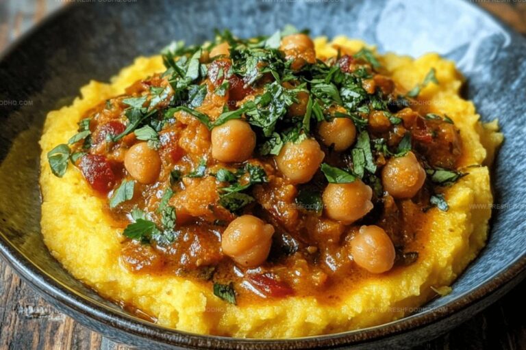 Spicy Polenta with Chickpea Curry Recipe