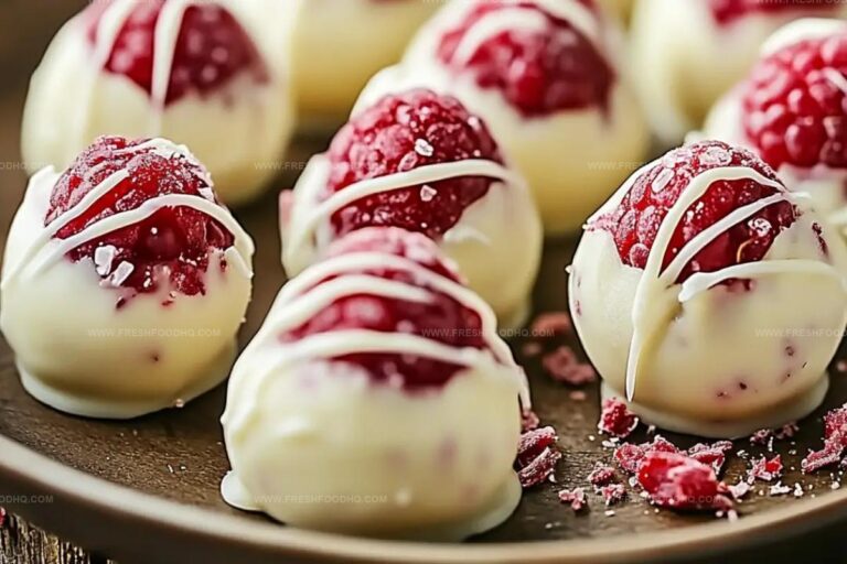 White Chocolate Raspberry Cheesecake Balls Recipe