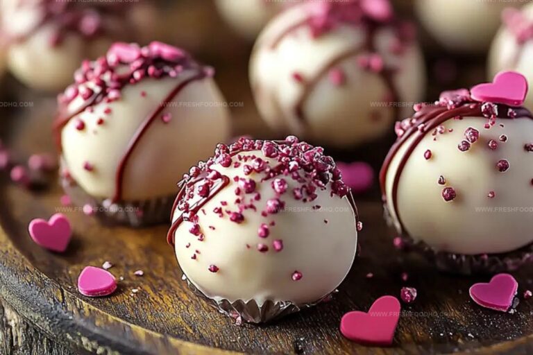 Valentines Rose Cheesecake Truffles Recipe