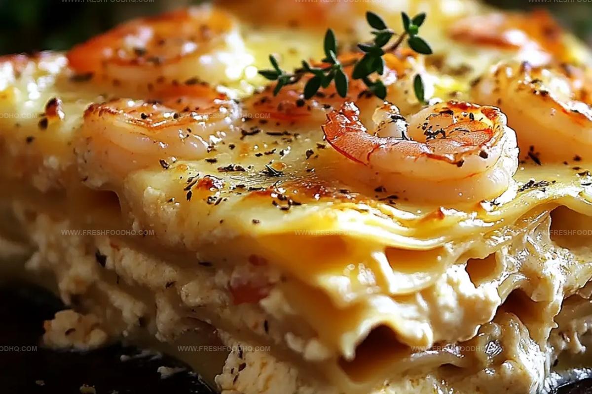 Garlic Butter Shrimp Scampi Lasagna Recipe