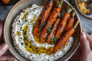Roasted Carrots with Whipped Feta Recipe