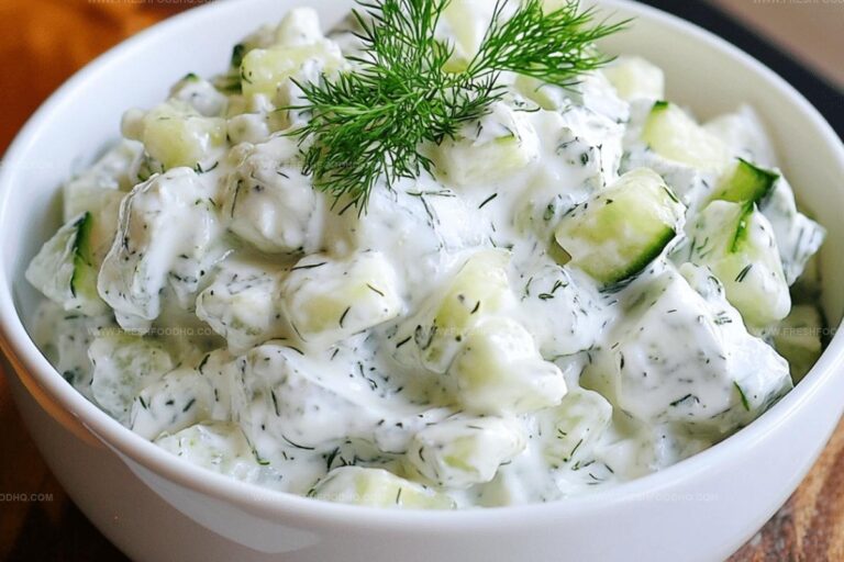 Refreshing and Tangy German Cucumber Salad with a Creamy Dressing Recipe