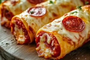 Cheesy Pepperoni Pizza Roll-Ups With Low-Carb Tortillas Recipe