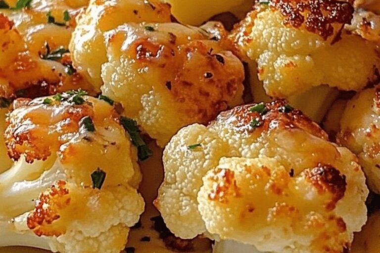 Cheesy Garlic Parmesan Cauliflower Recipe