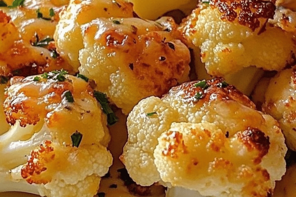 Cheesy Garlic Parmesan Cauliflower Recipe