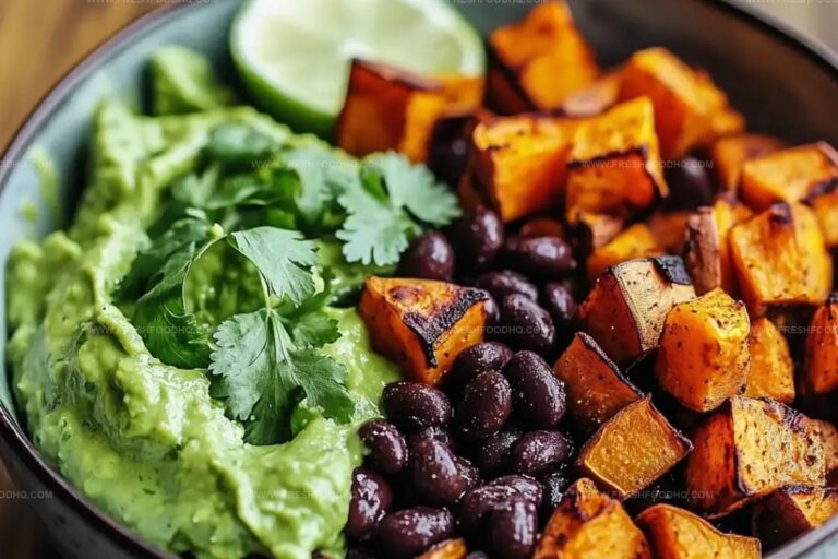 Sweet Potato And Black Bean Bowls With Avocado Lime Dressing Recipe