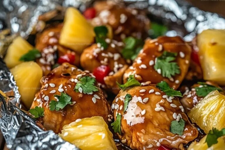 Teriyaki Chicken And Pineapple Foil Packets Recipe