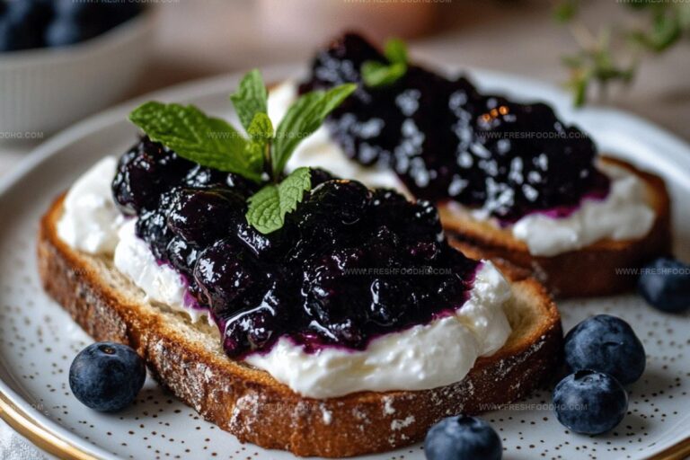 Blueberry Jam & Burrata Toast Recipe