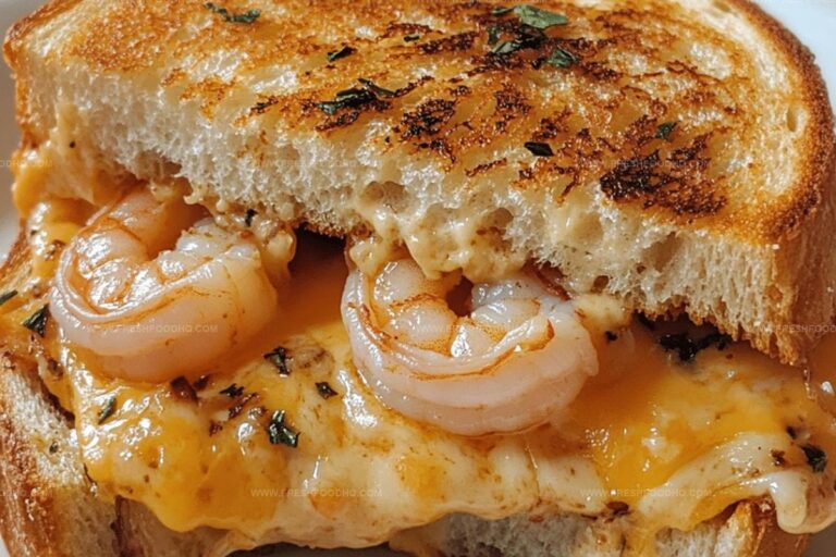 Shrimp Grilled Cheese with Garlic Bread Recipe