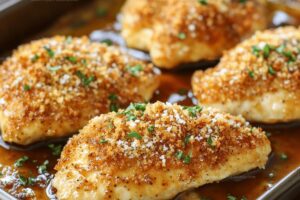 Crispy Baked Maple Dijon Chicken with a Sweet and Tangy Glaze Recipe