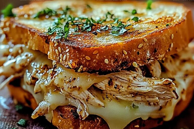 Cheesy Chicken Garlic Bread Sandwich Recipe