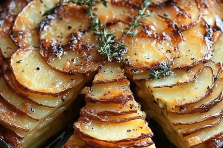 Golden Potato and Balsamic Torte with Fresh Thyme Recipe