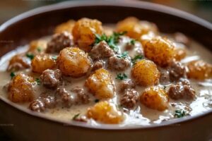 Tater Tot Breakfast Bowl With Sausage Gravy Recipe
