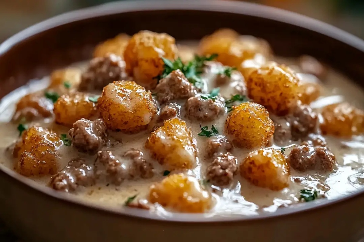 Tater Tot Breakfast Bowl With Sausage Gravy Recipe