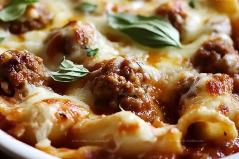 Simple Dump And Bake Meatball Casserole Recipe