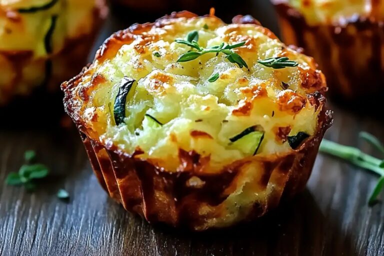 Crispy Parmesan Zucchini Potato Muffins Recipe