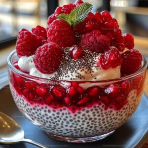 Pomegranate Raspberry Chia Dessert Recipe