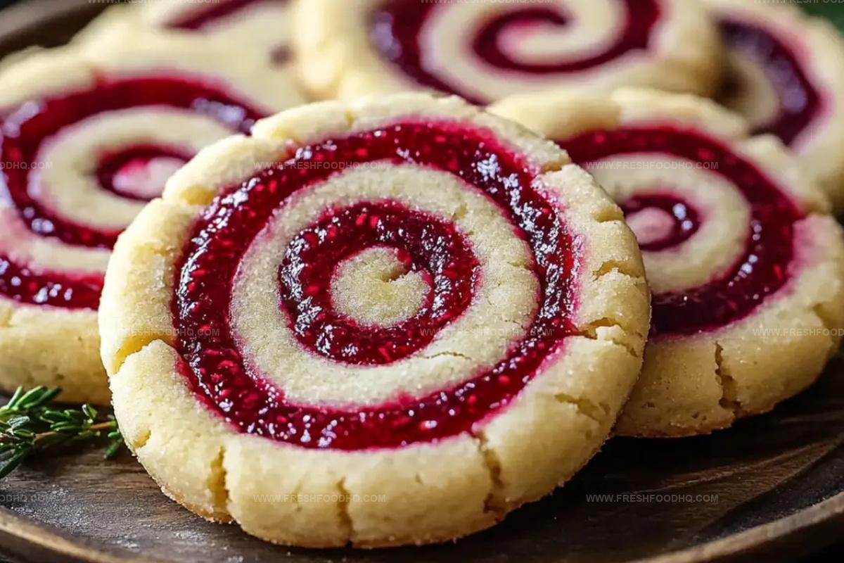 Raspberry Swirl Shortbread Cookies Recipe
