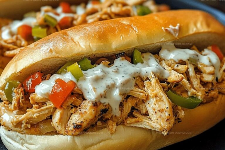 Slow Cooker Chicken Philly Sandwiches Recipe