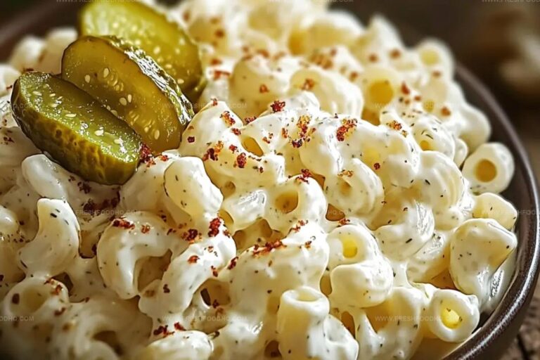 Tangy Dill Pickle Macaroni Salad Delight Recipe