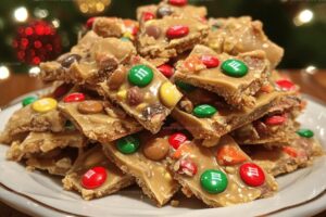 Christmas M&M Peanut Butter Clusters Recipe