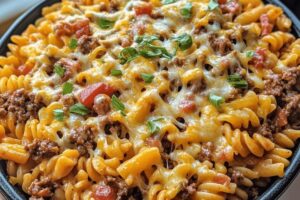 Cheesy Cowboy Pasta Casserole Recipe