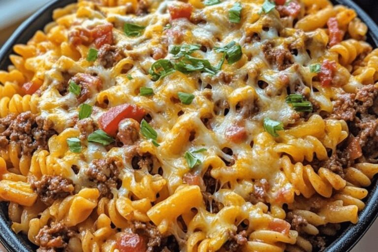 Cheesy Cowboy Pasta Casserole Recipe
