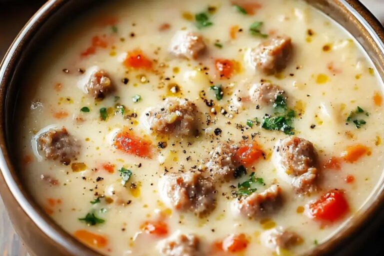 Creamy Parmesan Italian Sausage Soup Recipe