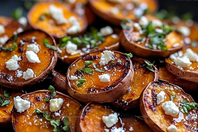 Roasted Sweet Potato Rounds With Honey And Feta Recipe