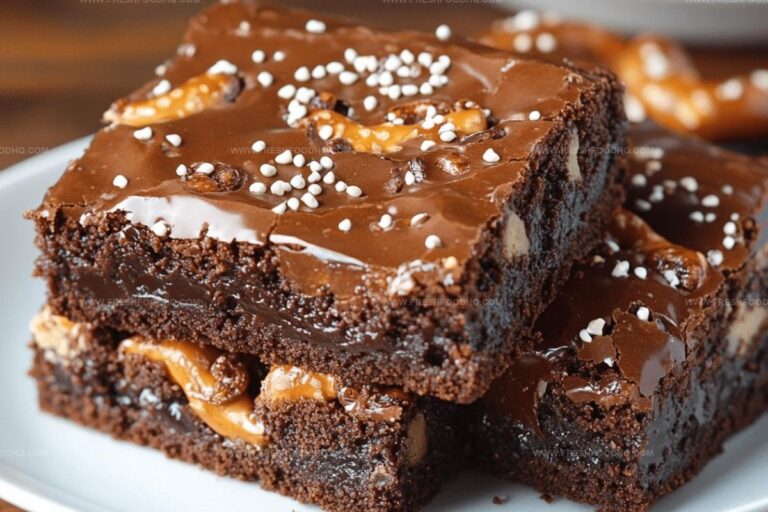 Pretzel Bottom Caramel Brownies Recipe