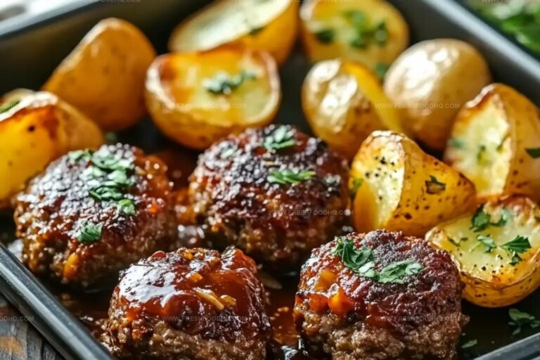 Sheet Pan Mini Meatloaf And Roasted Potatoes Recipe